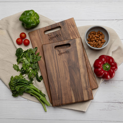 3-Piece Natural Acacia Wood Chopping Board Set