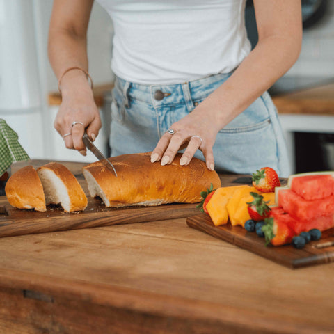 3-Piece Natural Acacia Wood Chopping Board Set