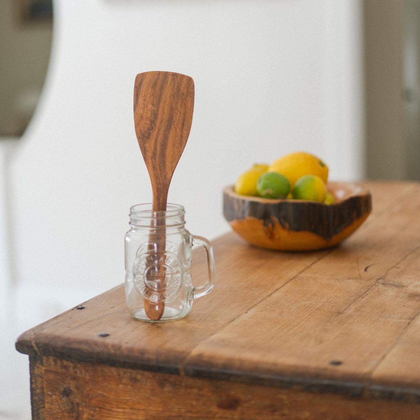 4-Piece Natural Teak Wood Kitchen Utensils Set