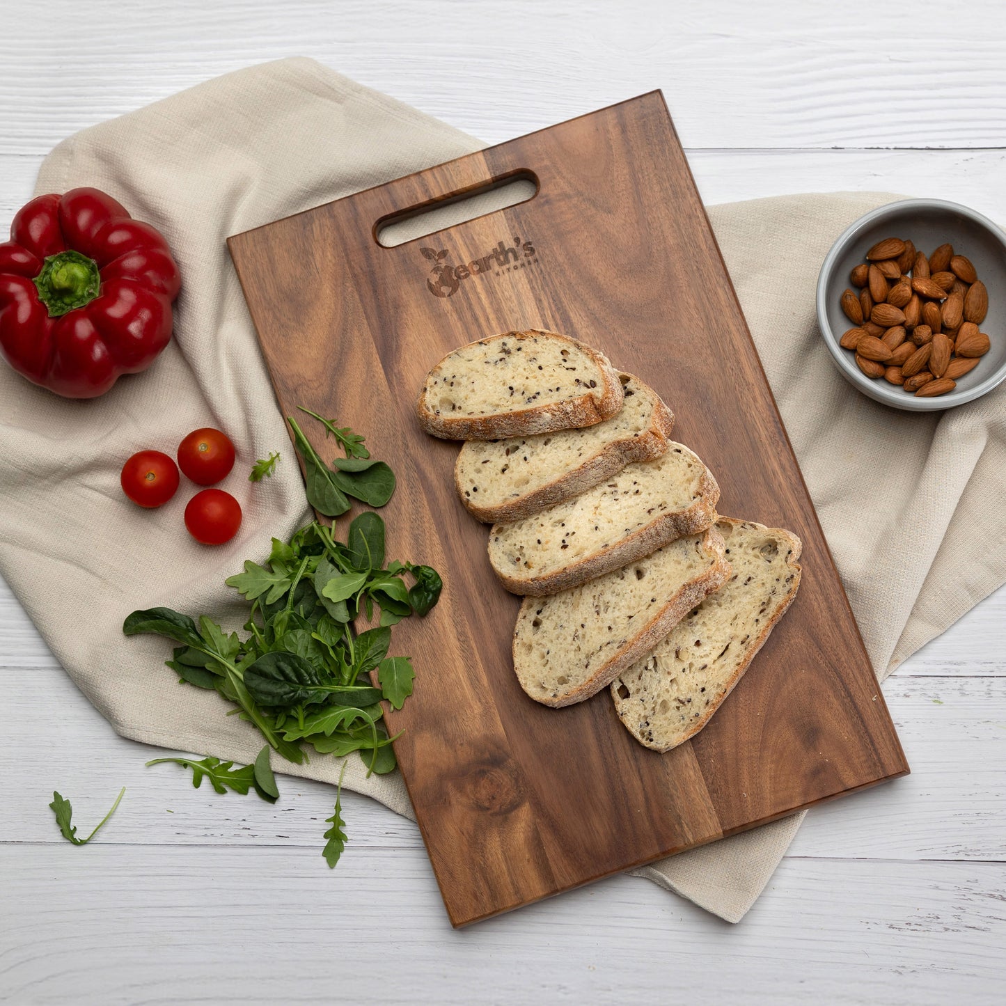 3-Piece Natural Acacia Wood Chopping Board Set
